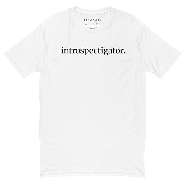 INTROSPECTIGATOR. Tee — Growth Mindset Collection (White)
