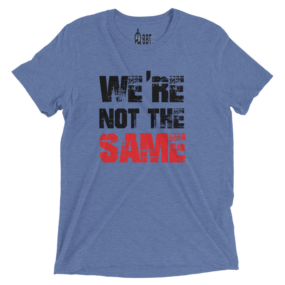 We're Not the Same Women's T-Shirt&color_Blue Triblend
