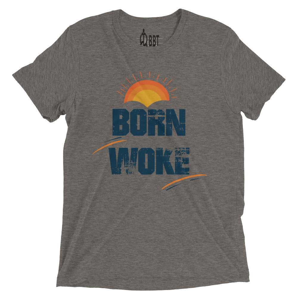 Born Woke Unisex T-Shirt&color_Grey Triblend