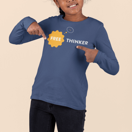 Free Thinker Kid's Long Sleeve Tee - BBT Apparel