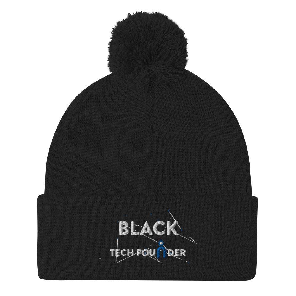 Black Technology Founder Pom-Pom Beanie&color_Black