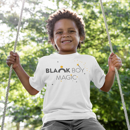 Black Boy Magic Kid's T-Shirt - BBT Apparel&color_White