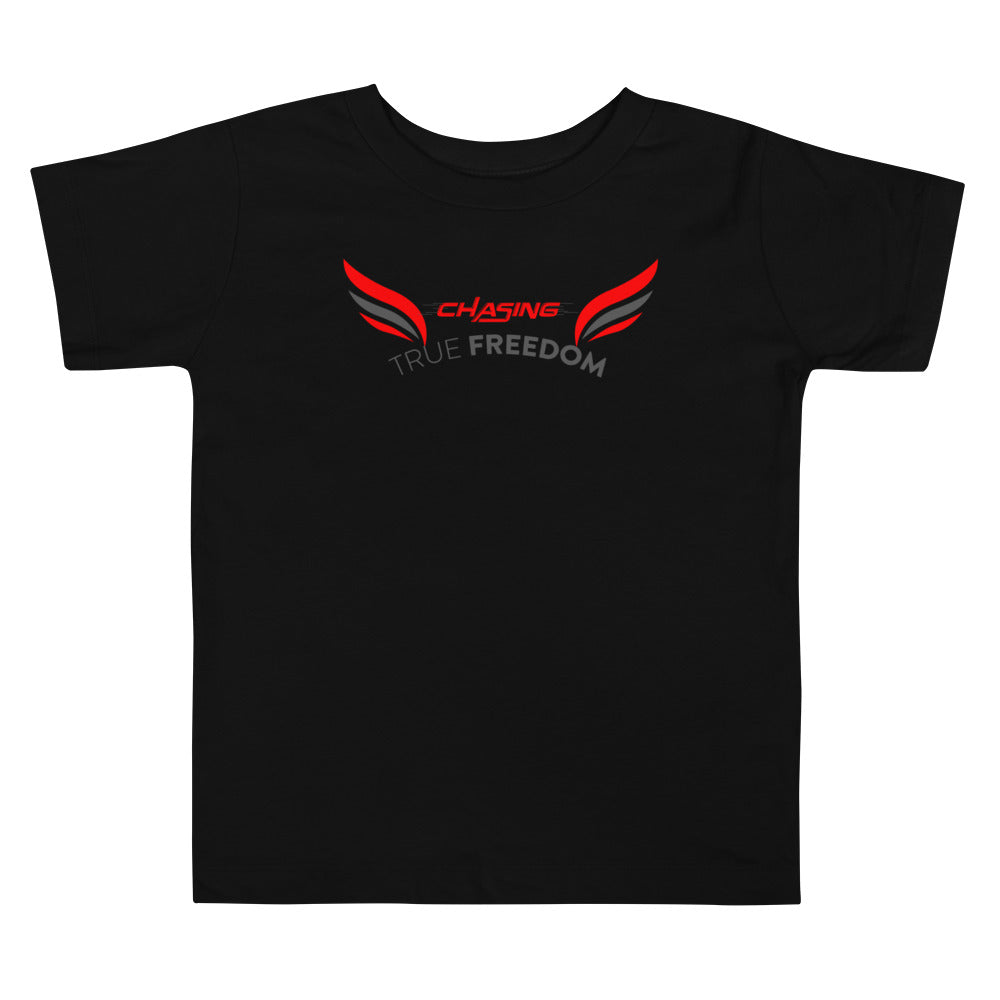 Chasing True Freedom Toddler Tee & color_Black