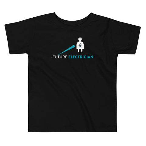 Future Electrician Toddler Tee&color_Black