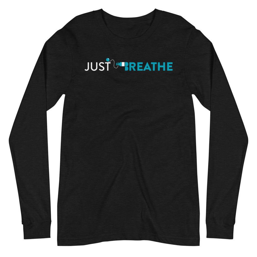 Just Breathe Women's Long Sleeve Tee&color_Black Heather