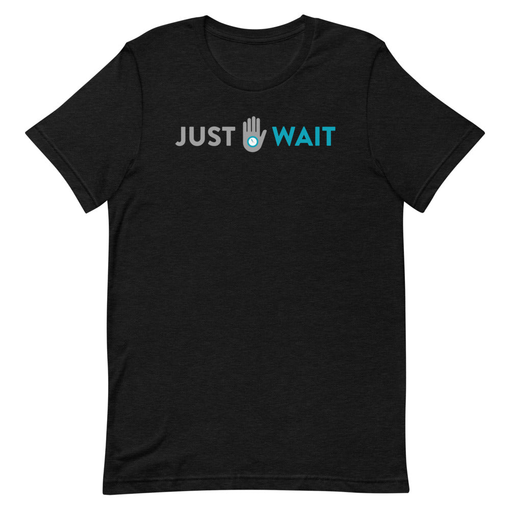 Just Wait Men's T-Shirt&color_Black Heather