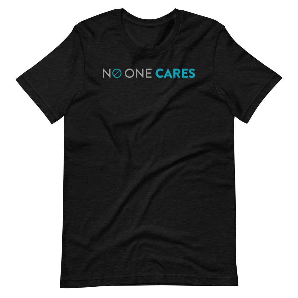 No One Cares Men's T-Shirt&color_Black Heather