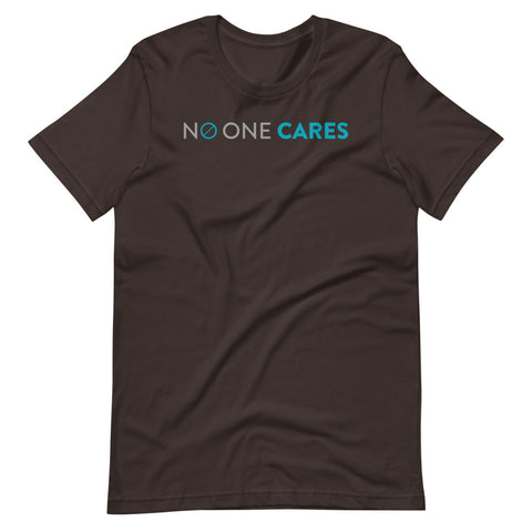 No One Cares Men's T-Shirt&color_Brown