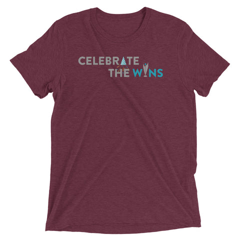 Celebrate the Wins Men's T-Shirt&color_Maroon Triblend