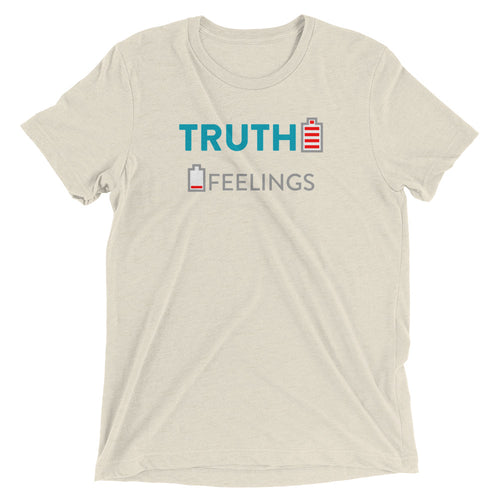 Truth over Feelings Women's T-Shirt&color_Oatmeal Triblend