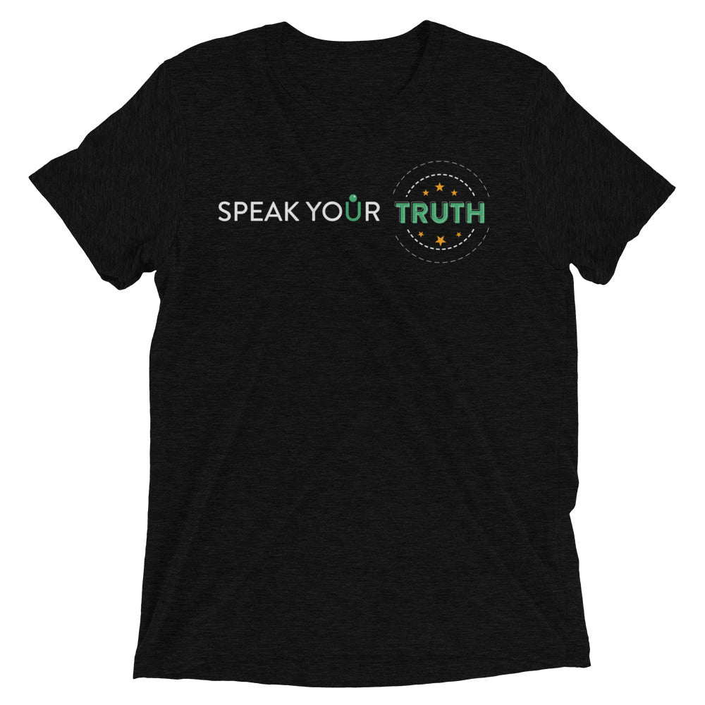 Speak Your Truth Men's T-Shirt&color_Solid Black Triblend