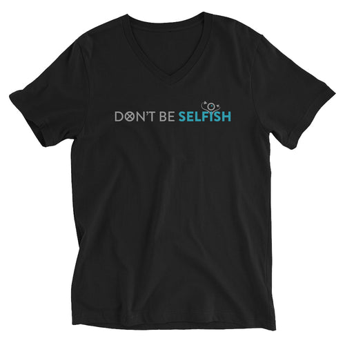 Don't Be Selfish Men's V-Neck T-Shirt&color_Black