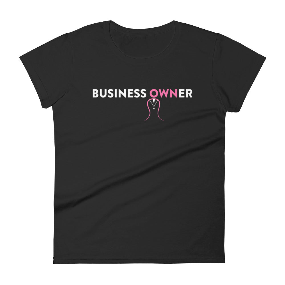 Female Business Owner Women's T-Shirt& color_Heather Dark Grey