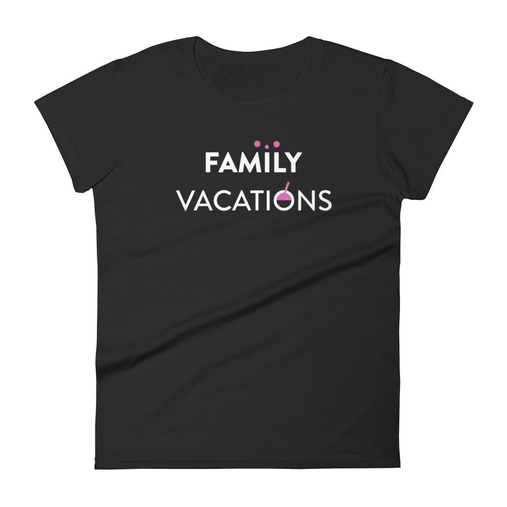 Family Vacations Women's T-Shirt - Travel& color_Heather Dark Grey