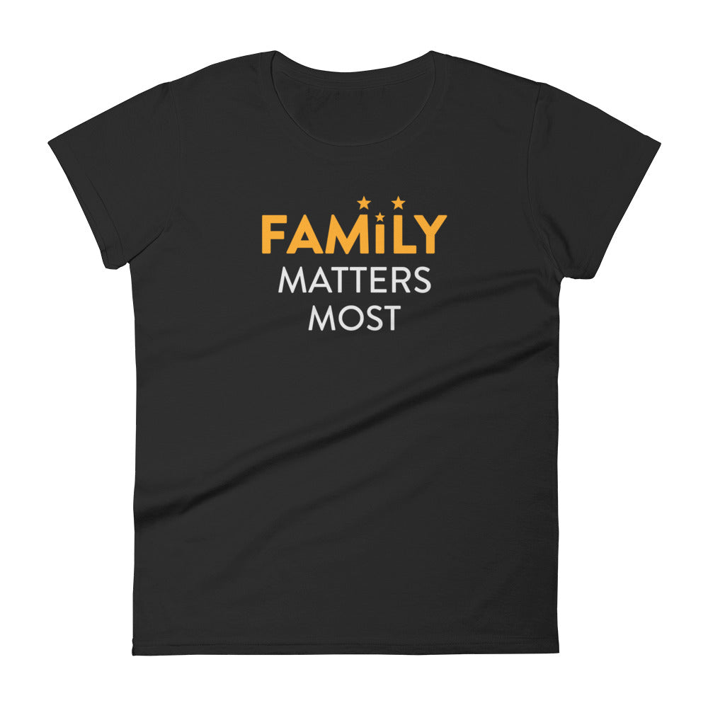 Family Matters Most Women's T-Shirt - BBT Apparel& color_Smoke