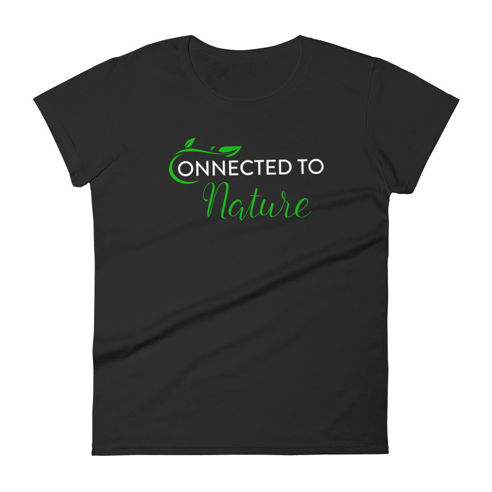 Connected to Nature Women's T-Shirt | Love Nature & color_Black