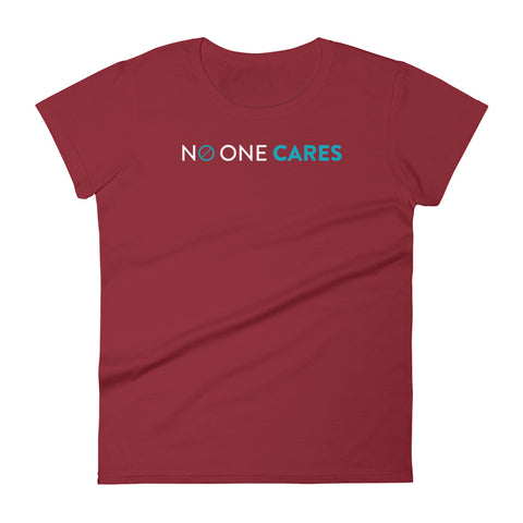 No One Cares Women's T-Shirt&color_Independence Red