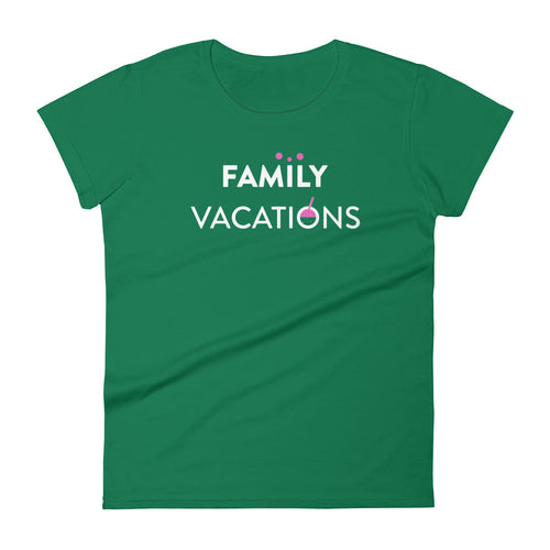 Family Vacations Women's T-Shirt - Travel& color_Kelly Green