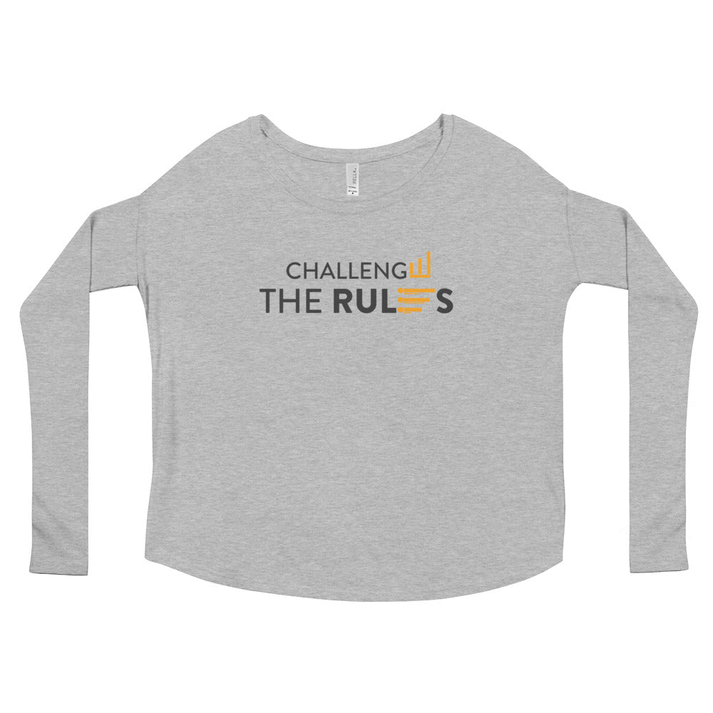 Challenge the Rules Women's Long Sleeve Tee | Be Free & color_Athletic Heather