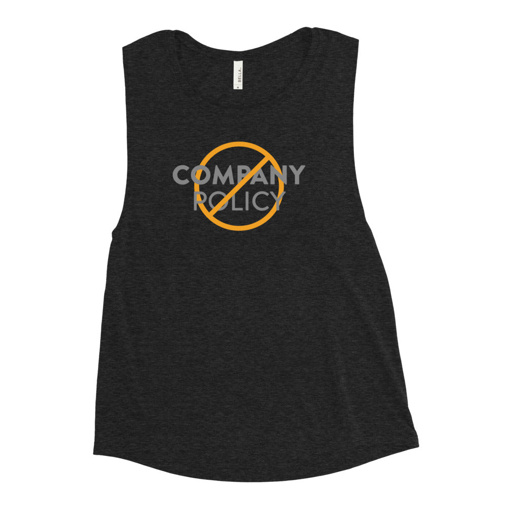 No Company Policy Women's Muscle Tank - BBT Apparel&color_Black Heather
