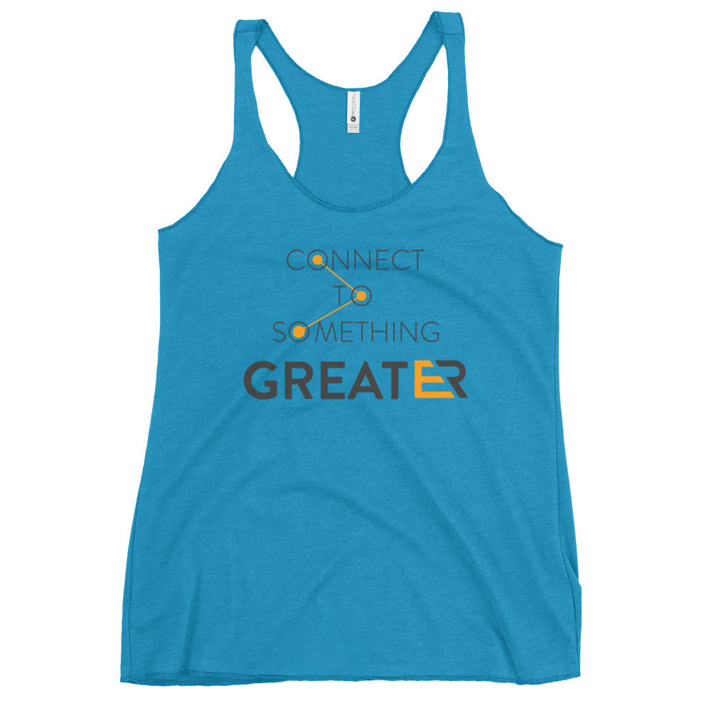 Connect to Something Greater Women's Tank Top & color_Vintage Turquoise