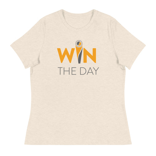 Win the Day Women's T-Shirt | Winning&color_Heather Prism Natural