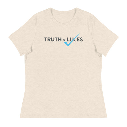 Truth > Likes Women's T-Shirt - BBT Apparel&color_Heather Prism Natural
