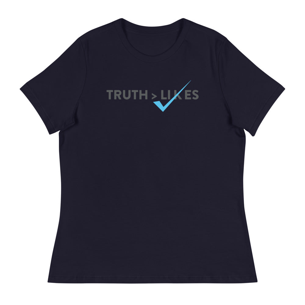 Truth > Likes Women's T-Shirt - BBT Apparel&color_Navy