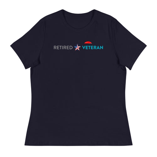 Retired Veteran Women's T-Shirt&color_Navy