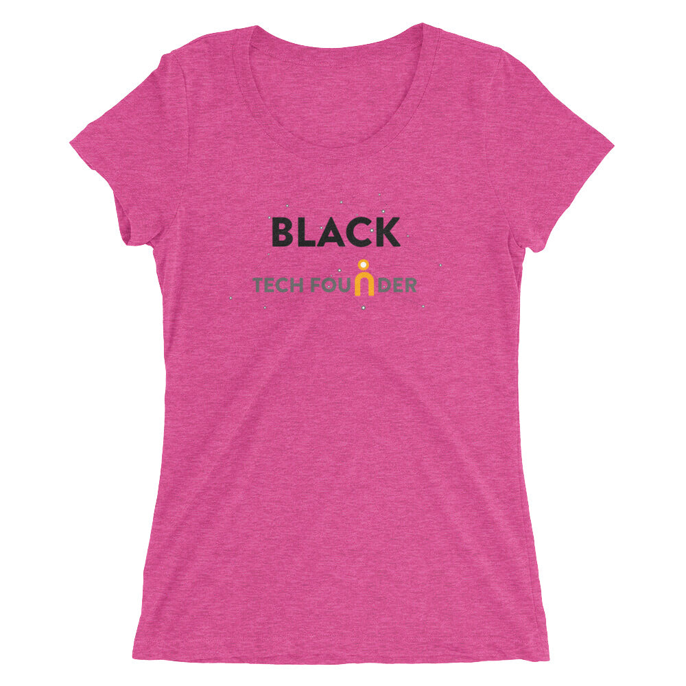 Black Tech Female Founder Women's T-Shirt&color_Berry Triblend