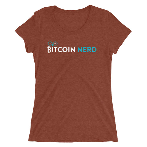 Bitcoin Nerd Women's T-Shirt&color_Clay Triblend