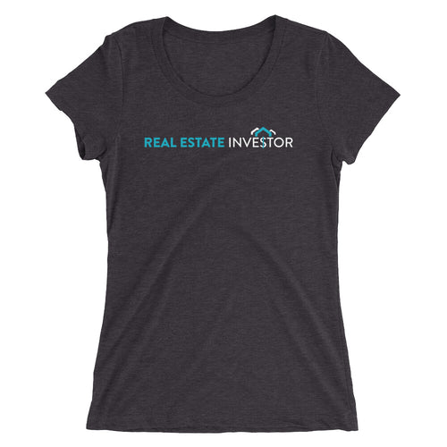 Real Estate Investor Women's T-Shirt&color_Solid Dark Grey Triblend