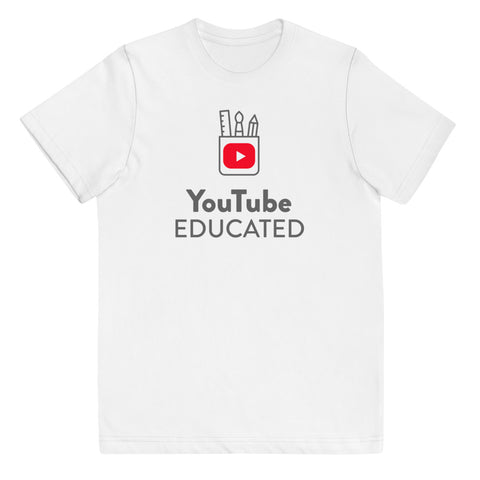 Youtube Educated Kid's T-Shirt - BBT Apparel&color_White