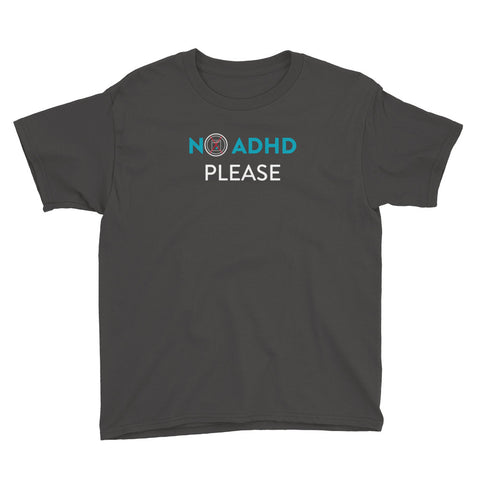 No ADHD Please Kid's T-Shirt&color_Charcoal