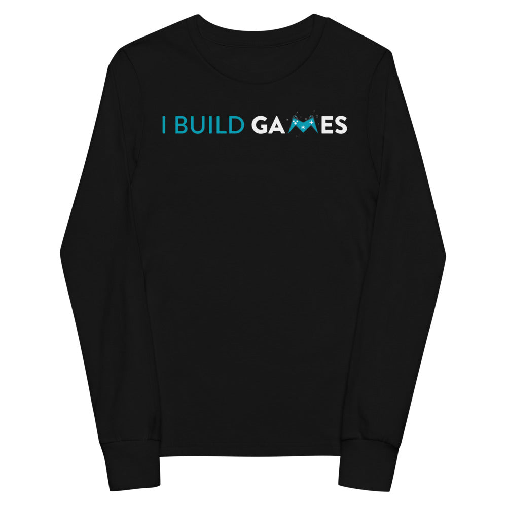 I Build Games Long Sleeve Tee&color_Black