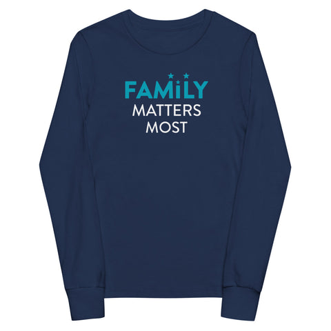 Family Matters Most Kid's Long Sleeve Tee - BBT Apparel7 color_Navy