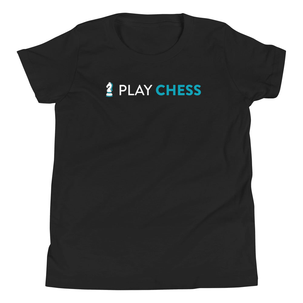 I Play Chess Kid's T-Shirt&color_Black