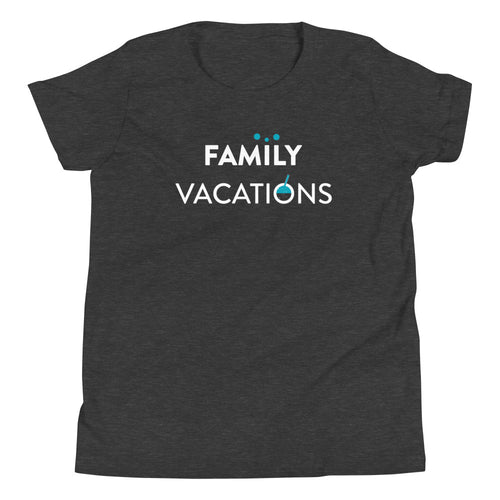 Family Vacations Kid's T-Shirt - BBT Apparel& color_Dark Grey Heather