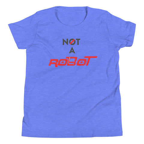 Not a Robot Kid's T-Shirt&color_Heather Columbia Blue
