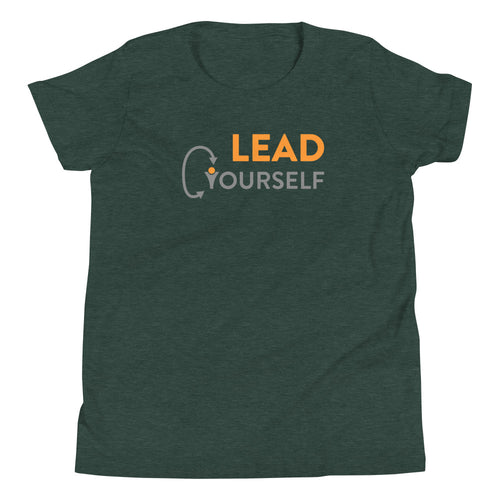 Lead Yourself Kid's T-Shirt | Kid Leader&color_Heather Forest